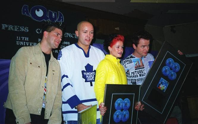 EURO POP BAND AQUA . 16 mar 98 HONG KONG CHINA EDITORIAL USE ONLY  Copyright: xx MER2016050911431319 MANSHAxDASWANIx scmpphotos062663