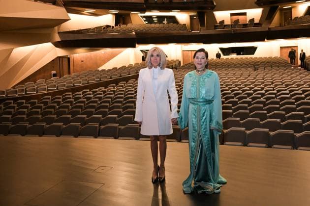 Entertainment Themen der Woche KW44 Bilder des Jahres 2024, Entertainment 10 Oktober Entertainment Bilder des Tages Brigitte Macron at inauguration Grand Theatre of Rabat Brigitte Macron with Princess Lalla Hasna of Morocco during the inauguration Grand Theatre of Rabat, Morocco on October 29 2024. Photo by Ammar Abd Rabbo ABACAPRESS.COM Rabat Morocco  Copyright: xAbdxRabboxAmmar ABACAx