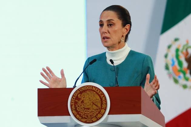 Mexico™s President Claudia Sheinbaum Briefing Conference Mexico™s President, Claudia Sheinbaum Pardo, speaking about about the statement by the United States ambassador to Mexico, Ken Salazar, on the arrest of drug lord Ismael El Mayo Zambada at National Palace. on October 30, 2024 in Mexico City, Mexico. (Photo by Carlos Santiago Eyepix Group) Copyright: xCarlosxSantiago xEyepixxGroupx CS_30102024_134074