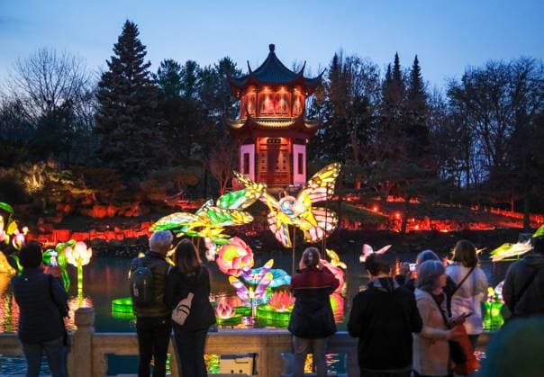 October 30, 2024, Montreal, Quebec, Canada: The Gardens of Light at the Montreal Botanical Garden has begun. In what has become a seasonal tradition, the Gardens of Light pathway offers a spectacular immersive stroll through illuminated First Nations, Chinese and Japanese gardens. Montreal Canada - ZUMAs278 20241030_zip_s278_004 Copyright: xSerkanxSenturkx