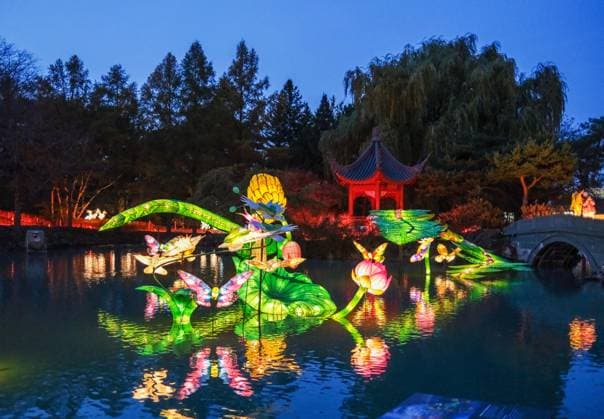 October 30, 2024, Montreal, Quebec, Canada: The Gardens of Light at the Montreal Botanical Garden has begun. In what has become a seasonal tradition, the Gardens of Light pathway offers a spectacular immersive stroll through illuminated First Nations, Chinese and Japanese gardens. Montreal Canada - ZUMAs278 20241030_zip_s278_005 Copyright: xSerkanxSenturkx