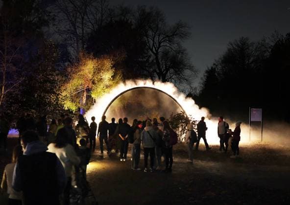 October 30, 2024, Montreal, Quebec, Canada: The Gardens of Light at the Montreal Botanical Garden has begun. In what has become a seasonal tradition, the Gardens of Light pathway offers a spectacular immersive stroll through illuminated First Nations, Chinese and Japanese gardens. Montreal Canada - ZUMAs278 20241030_zip_s278_013 Copyright: xSerkanxSenturkx