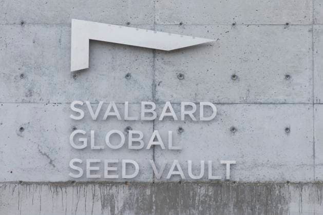 Entrance to Svalbard Global Seed Vault - largest seedbank wordwide - Svalbard  Copyright: xSven-ErikxArndtxxxardea.com SVA-90276159