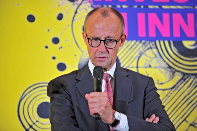 News Themen der Woche KW44 News Bilder des Tages Markt und Mittelstand FUTURE DAYS. Friedrich Merz ( CDU Vorsitzender ) anläßlich der Markt und Mittelstand FUTURE DAYS Zukunftsgipfel für den deutschen Mittelstand am 31.10.2024 im Kap Europa Kongresshaus der Messe Frankfurt Main. 20231031MWI012391 *** Markt und Mittelstand FUTURE DAYS Friedrich Merz CDU Chairman on the occasion of the Markt und Mittelstand FUTURE DAYS Future Summit for German SMEs on 31 10 2024 at the Kap Europa Kongresshaus of Messe Frankfurt Main 20231031MWI012391