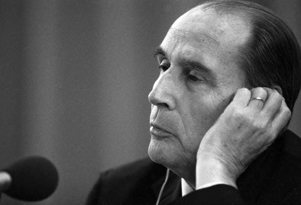 French President Francois Mitterrand visits USSR 8794707 22.06.1984 The visit by a French delegation to the USSR, June 20-23, 1984. President of the French Republic Francois Mitterrand during the news conference for Soviet and foreign journalists at the press center of the Foreign Ministry of the USSR. Sergey Guneev Moscow Russia  Copyright: xSergeyxGuneevx