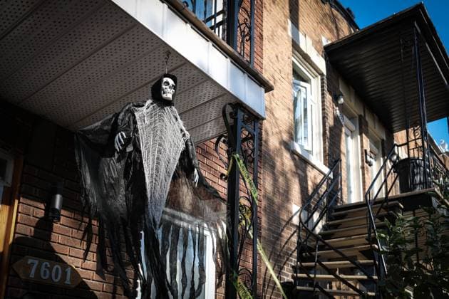 October 31, 2024, Montreal, Quebec, Canada: Halloween day general views of the streets of Montreal. Montreal Canada - ZUMAs278 20241031_zip_s278_004 Copyright: xSerkanxSenturkx
