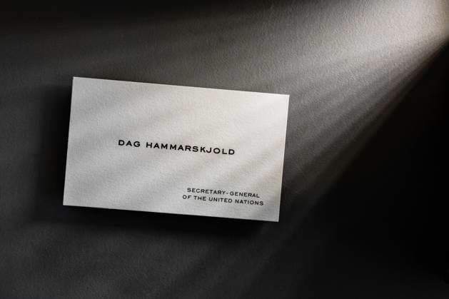 STOCKHOLM 20140402 UN chief Dag Hammarskjöld died in a plane crash in Zambia in 1961 Part of the contents of UN chief Dag Hammarskjölds briefcase found next to his body at the crash site There were, among other things, plan book, passport, ID documents, newspaper clippings, map, book, hymn book and a paging translation script Photo  Copyright: xFREDRIKxFUNCKx xDNx xTTx DAG HAMMARSKJÖLD