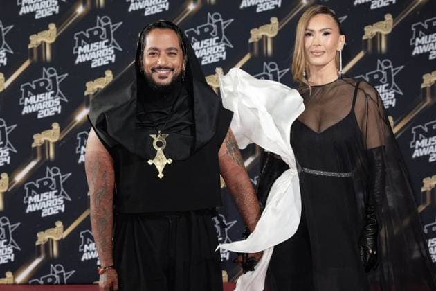 26th NRJ Music Awards-Cannes. Slimane and Vitaa attend the 26th NRJ Music Awards on November 01, 2024 in Cannes, France. Photo by David NIVIERE ABACAPRESS.COM CANNES France  Copyright: xNivierexDavid ABACAPRESS.COMx