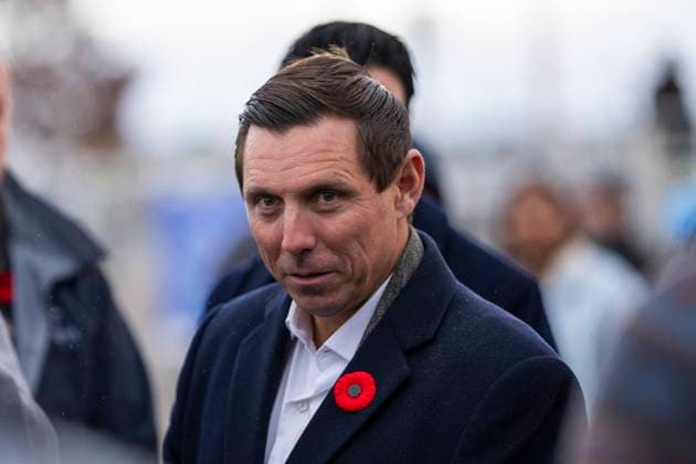 November 1, 2024, Brampton, On, CANADA: Mayor Patrick Brown joins Prime Minister Justin Trudeau, not pictured, at the Diwali Mela festival at Sesquicentennial Park in Brampton, Ont., Friday, Nov. 1, 2024. Brampton CANADA  - ZUMAc35_ 20241101_zaf_c35_065 Copyright: xAndrewxLahodynskyjx