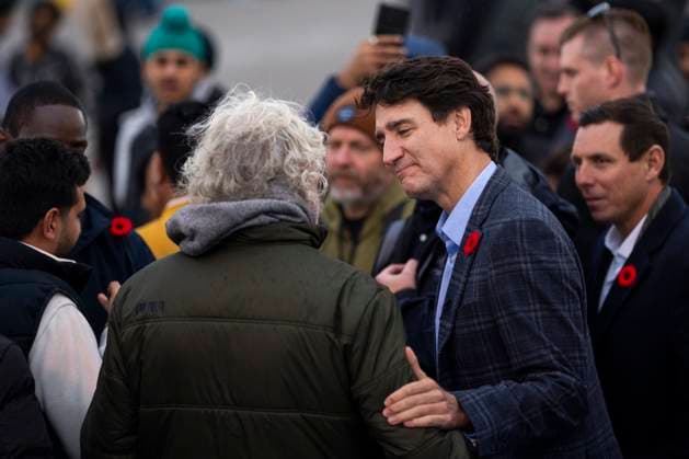 November 1, 2024, Brampton, On, CANADA: Prime Minister Justin Trudeau talks during a tour of various vendors at the Diwali Mela festival at Sesquicentennial Park in Brampton, Ont., Friday, Nov. 1, 2024. Brampton CANADA  - ZUMAc35_ 20241101_zaf_c35_079 Copyright: xAndrewxLahodynskyjx