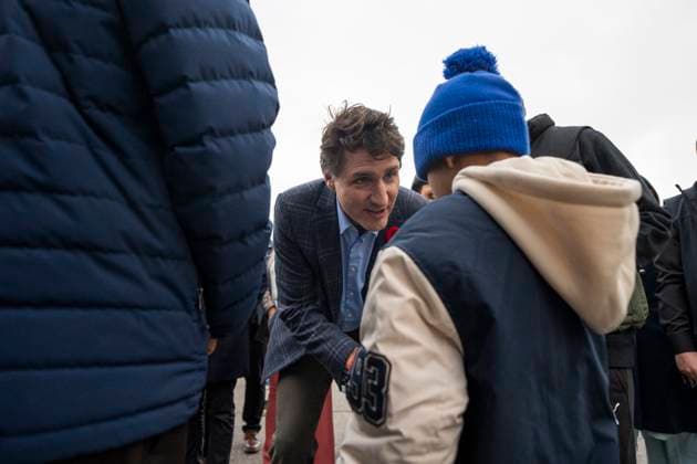 November 1, 2024, Brampton, On, CANADA: Prime Minister Justin Trudeau greets a child as he tours various vendors at the Diwali Mela festival at Sesquicentennial Park in Brampton, Ont., Friday, Nov. 1, 2024. Brampton CANADA  - ZUMAc35_ 20241101_zaf_c35_082 Copyright: xAndrewxLahodynskyjx