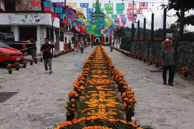 Dia de Muertos Celebrations - Mexico People attending Guadalupe Shrine Cemetery located in the northeastern of the state of Puebla to celebrate Mexican Dia de Muertos. Cuetzalan, Mexico, November 1, 2024. Photo by Carlos Santiago Eyepix Group ABACAPRESS.COM Cuetzalan Puebla Mexico  Copyright: xEyepix ABACAx