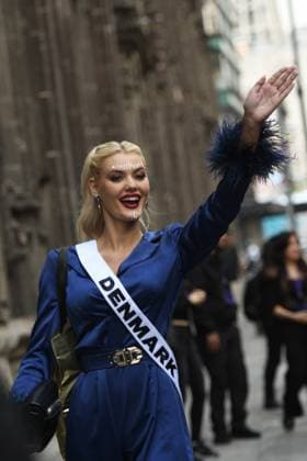 November 1, 2024, Mexico City, Meico City, Mexico: VICTORIA KJAER, Miss Denmark..Some Miss Universe participants dressed as catrinas this Friday, in their first appearance in Mexico City, to support a foundation that helps vulnerable people..The 73rd edition of Miss Universe will be held on November 16 in Mexico and 130 countries are expected to participate in this pageant, a record for the organization. Mexico City Mexico - ZUMAn296 20241101_zip_n296_002 Copyright: xJorgexNunezx