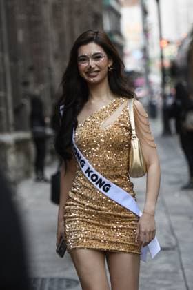 November 1, 2024, Mexico City, Meico City, Mexico: JOANE RHODES,Miss Hong Kong..Some Miss Universe participants dressed as catrinas this Friday, in their first appearance in Mexico City, to support a foundation that helps vulnerable people..The 73rd edition of Miss Universe will be held on November 16 in Mexico and 130 countries are expected to participate in this pageant, a record for the organization. Mexico City Mexico - ZUMAn296 20241101_zip_n296_022 Copyright: xJorgexNunezx