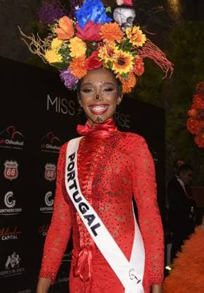 November 1, 2024, Mexico City, Meico City, Mexico: ANDREA CORREIA Miss Portugal..Some Miss Universe participants dressed as catrinas this Friday, in their first appearance in Mexico City, to support a foundation that helps vulnerable people..The 73rd edition of Miss Universe will be held on November 16 in Mexico and 130 countries are expected to participate in this pageant, a record for the organization. Mexico City Mexico - ZUMAn296 20241101_zip_n296_025 Copyright: xJorgexNunezx