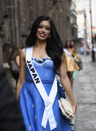 November 1, 2024, Mexico City, Meico City, Mexico: RIYO MORI,Miss Japan..Some Miss Universe participants dressed as catrinas this Friday, in their first appearance in Mexico City, to support a foundation that helps vulnerable people..The 73rd edition of Miss Universe will be held on November 16 in Mexico and 130 countries are expected to participate in this pageant, a record for the organization. Mexico City Mexico - ZUMAn296 20241101_zip_n296_027 Copyright: xJorgexNunezx