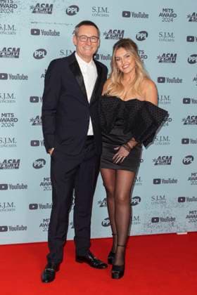 The MITS Awards at Grosvenor House in London, UK, on 4th November 2024 Jason Iley MBE, Chairman and CEO of Sony Music UK & Ireland and Perrie Edwards at the MITS Awards at Grosvenor House in London, UK, on 4th November 2024, Credit:James Shaw Avalon UNITED KINGDOM, LONDON, London  Copyright: xJamesxShawx xAvalonx 0930466387