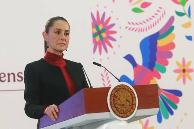 Claudia Sheinbaum Briefing Conference - Mexico Claudia Sheinbaum Pardo, President of Mexico, speaks during a briefing conference where she talk about the United States electoral process, at the National Palace. on November 4, 2024 in Mexico City, Mexico. Photo by Carlos Santiago Eyepix Group ABACAPRESS.COM Mexico City Mexico  Copyright: xEyepix ABACAx