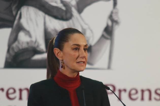 Claudia Sheinbaum Briefing Conference - Mexico Claudia Sheinbaum Pardo, President of Mexico, speaks during a briefing conference where she talk about the United States electoral process, at the National Palace. on November 4, 2024 in Mexico City, Mexico. Photo by Carlos Santiago Eyepix Group ABACAPRESS.COM Mexico City Mexico  Copyright: xEyepix ABACAx