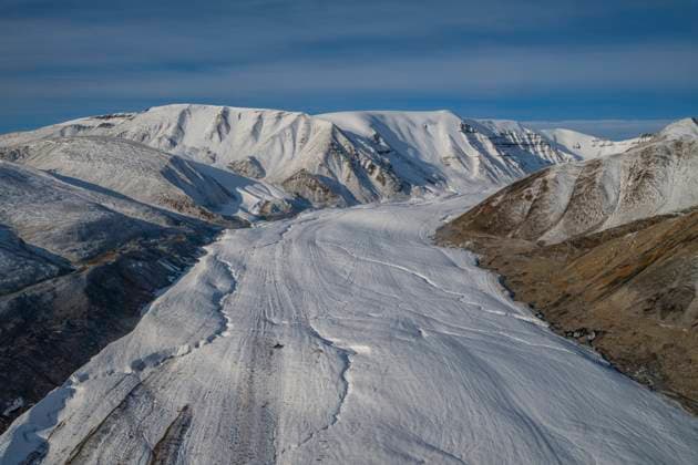 Aerial of Axel Heiberg island, Nunavut, Canadian Arctic, Canada, North America Copyright: MichaelxRunkel 1184-13254