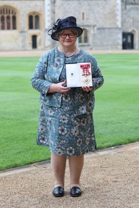 . 06 11 2024. Windsor , United Kingdom. Dame Therese Coffey after an Investiture at Windsor Castle, United Kingdom.  xStephenxLockx xi-Imagesx IIM-25566-0004