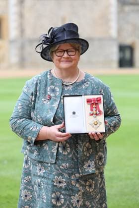 . 06 11 2024. Windsor , United Kingdom. Dame Therese Coffey after an Investiture at Windsor Castle, United Kingdom.  xStephenxLockx xi-Imagesx IIM-25566-0005