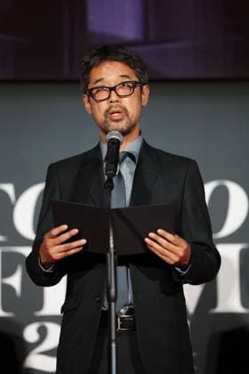 Tokyo International Film Festival, Preisverleihung Koyo Yamashita, November 06, 2024 - Emine Yildirim, speak after winning Asian Future Best Film Award for the film Apollon by Day Athena by Night during the 37th Tokyo International Film Festival. award ceremony, in Tokyo, Japan on November 06, 2024.  , aflo_272503860.jpg,