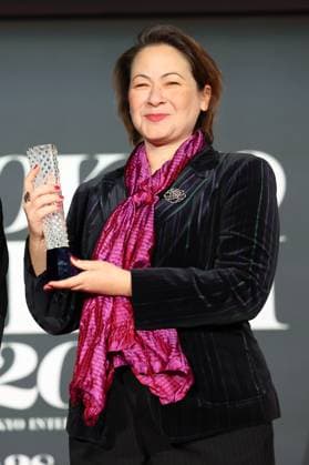 Tokyo International Film Festival, Preisverleihung Emine Yildirim, November 06, 2024 - Emine Yildirim, speak after winning Asian Future Best Film Award for the film Apollon by Day Athena by Night during the 37th Tokyo International Film Festival. award ceremony, in Tokyo, Japan on November 06, 2024.  , aflo_272503863.jpg,
