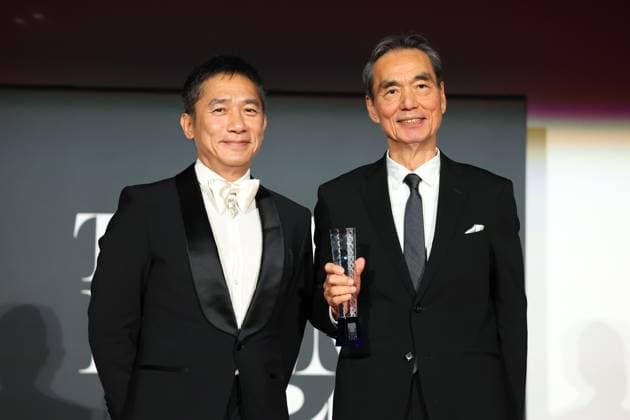 Tokyo International Film Festival, Preisverleihung Tony Leung, Kyozo Nagatsuka, November 06, 2024 - Kyozo Nagatsuka, speak after winning Award for Best Actor for the film Teki Cometh during the 37th Tokyo International Film Festival. award ceremony, in Tokyo, Japan on November 06, 2024. , aflo_272504802.jpg,