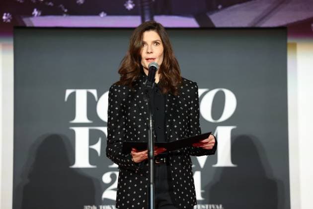 Tokyo International Film Festival, Preisverleihung Chiara Mastroianni, November 06, 2024 - Chiara Mastroianni speak after winning Award for Best Actress for the film Traffic during the 37th Tokyo International Film Festival. award ceremony, in Tokyo, Japan on November 06, 2024.  , aflo_272505168.jpg,
