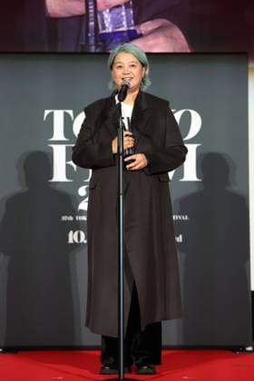 Tokyo International Film Festival, Preisverleihung Yang Lina, November 06, 2024 - Yang Lina, speak after winning Audience Award for the film Big World during the 37th Tokyo International Film Festival. award ceremony, in Tokyo, Japan on November 06, 2024.  , aflo_272504238.jpg,