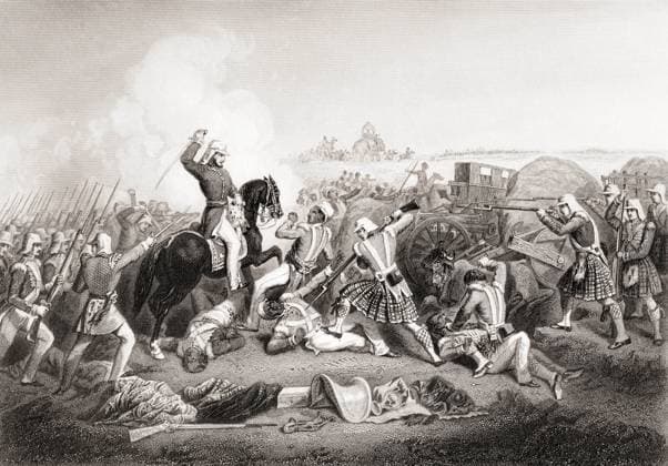 General Havelocks attack on Nana Sahib, Futtypore, Uttar Pradesh, India, Asia, 1857 Copyright: xKenxGraham DinodiaxPhotox