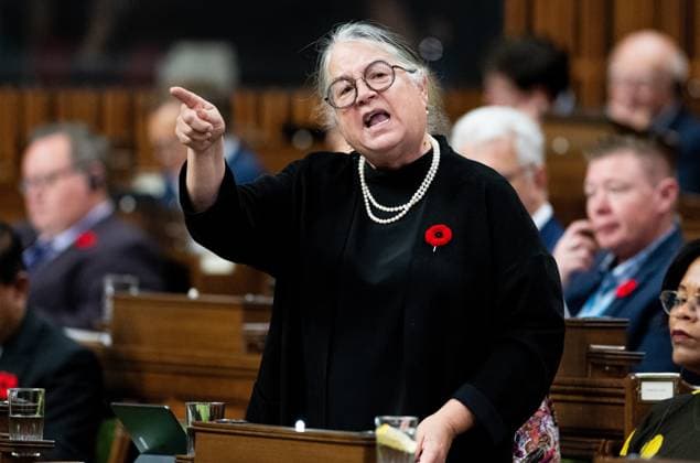 November 7, 2024, Ottawa, On, Canada: Minister of Fisheries, Oceans and the Canadian Coast Guard Diane Lebouthillier rises during Question Period in the House of Commons on Parliament Hill in Ottawa, on Thursday, Nov. 7, 2024. Ottawa Canada  - ZUMAc35_ 20241107_zaf_c35_036 Copyright: xSpencerxColbyx
