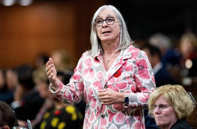 November 7, 2024, Ottawa, On, Canada: Minister of Indigenous Services and Minister responsible for the Federal Economic Development Agency for Northern Ontario Patty Hajdu rises during Question Period in the House of Commons on Parliament Hill in Ottawa, on Thursday, Nov. 7, 2024. Ottawa Canada  - ZUMAc35_ 20241107_zaf_c35_037 Copyright: xSpencerxColbyx