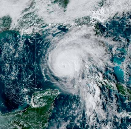 November 7, 2024, Yucatan, Yucatan, Mexico: The NOAA Modis satellite image showing Hurricane Rafael, a category 2 tropical cyclone moving west across the Gulf of Mexico after striking Cuba, November 7, 2024 near Yucatan, Mexico. Yucatan Mexico - ZUMAp138 20241107_zaa_p138_001 Copyright: xGoes-East Noaax
