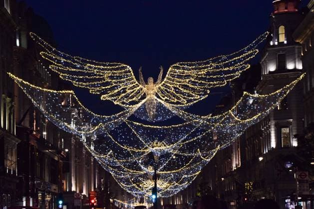 November 8, 2024, London, England, UK: Christmas lights in Regent Street. London UK - ZUMAv130 20241108_zip_v130_018 Copyright: xVukxValcicx