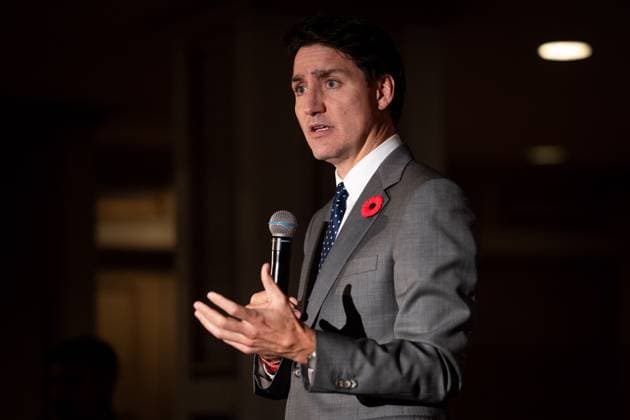 November 8, 2024, Vancouver, Bc, CANADA: Prime Minister Justin Trudeau speaks during a Liberal Party fundraising event in Vancouver, on Friday, November 8, 2024. Vancouver CANADA  - ZUMAc35_ 20241108_zaf_c35_055 Copyright: xEthanxCairnsx