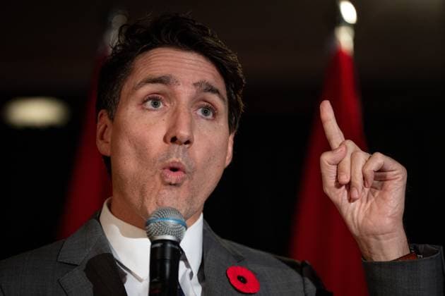 November 8, 2024, Vancouver, Bc, CANADA: Prime Minister Justin Trudeau speaks during a Liberal Party fundraising event in Vancouver, on Friday, November 8, 2024. Vancouver CANADA  - ZUMAc35_ 20241108_zaf_c35_059 Copyright: xEthanxCairnsx