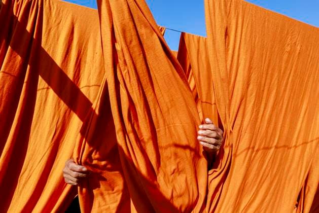 Bilder des Jahres 2024, News 11 November News Themen der Woche KW45 News Bilder des Tages November 9, 2024, Fatullah, Narayanganj, Bangladesh: Bangladeshi workers collect fabric after dry them under the sun at a dyeing factory in Narayanganj, near Dhaka, Bangladesh, on November 9, 2024. In NarayanganjÃ¢â‚¬â ¢s Fatullah, vibrantly dyed fabrics stretch across an open field, glowing as they dry under the sun. Factory workers pour their heart and soul into each step of the dyeing process, transforming raw fabric into material that will soon become T-shirts. Fatullah Bangladesh - ZUMAd117 20241109_fap_d117_014 Copyright: xSuvraxKantixDasx