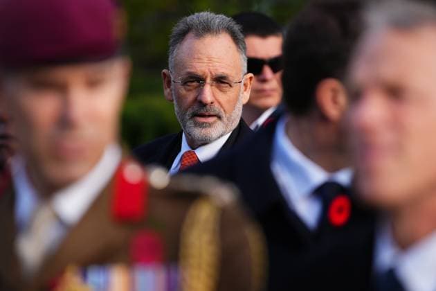 November 11, 2024, Ottawa, On, CAN: Israeli Ambassador to Canada Iddo Moed arrives at a Remembrance Day ceremony at the National War Memorial in Ottawa on Monday, Nov. 11, 2024. Ottawa CAN  - ZUMAc35_ 20241111_zaf_c35_001 Copyright: xSeanxKilpatrickx
