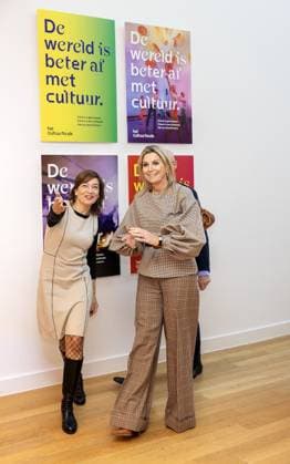 Entertainment Themen der Woche KW46 Entertainment Bilder des Tages Amsterdam, The Netherlands, 2024-11-12 16:13:53 AMSTERDAM, 12-11-2024, Cultural Fund in AmsterdamQueen Maxima during a working visit to the Cultural Fund in Amsterdam to young makers in the cultural sector who are supported by Fonds ZOZ and ZOZ Academy. PHOTO: NLBeeld Patrick van Emst Credit: NL Beeld Patrick van Emst  Copyright: xx x