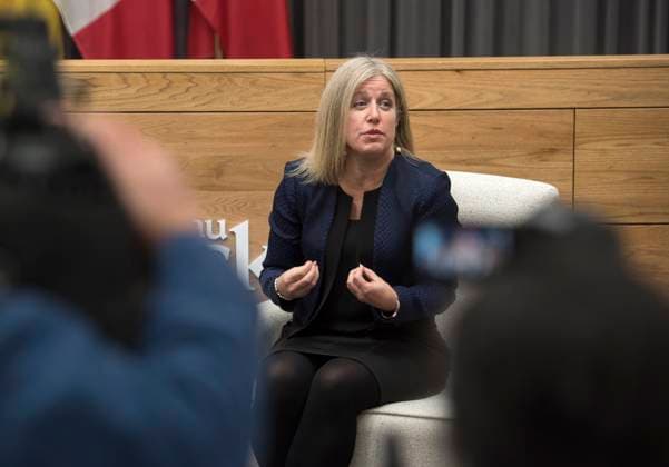 November 12, 2024, Fredericton, New Brunswick, Canada: New Brunswick Premier Susan Holt answers media questions as part of a meeting with Prime Minister Justin Trudeau, not shown, in Fredericton, Tuesday, Nov. 12, 2024. Fredericton Canada  - ZUMAc35_ 20241112_zaf_c35_080 Copyright: xStephenxMacgillivrayx