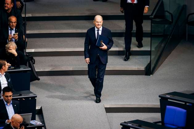 Bilder des Jahres 2024, News 11 November News Themen der Woche KW46 News Bilder des Tages Bundeskanzler Olaf Scholz, (SPD), aufgenommen im Rahmen einer Regierungsbefragung im Deutschen Bundestag in Berlin, 13.11.2024. Berlin Deutschland *** Federal Chancellor Olaf Scholz, SPD , recorded during a government questioning in the German Bundestag in Berlin, 13 11 2024 Berlin Germany Copyright: xFelixxZahnx