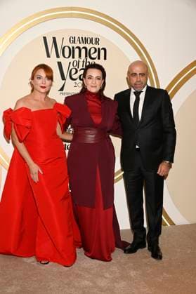 November 13, 2024, Mexico City, Ciudad de Mexico, Mexico: (L-R) Samantha Barry, Farah Slim, Javier Esteban attend the red carpet for Glamour Women of The Year 2024 at Mexico City Four Season Hotel. on November 13, 2024 in Mexico City, Mexico. Mexico City Mexico - ZUMAe321 20241113_zea_e321_021 Copyright: xCarlosxTischler xEyepixxGroupx