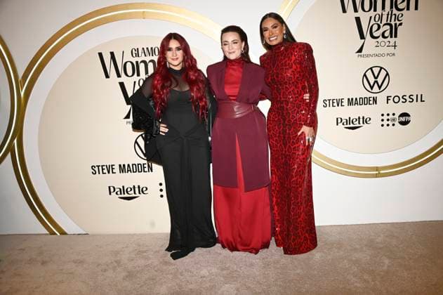 November 13, 2024, Mexico City, Ciudad de Mexico, Mexico: (L-R) Dulce Maria Espinosa, Farah Slim, Galilea Montijo attend the red carpet for Glamour Women of The Year 2024 at Mexico City Four Season Hotel. on November 13, 2024 in Mexico City, Mexico. Mexico City Mexico - ZUMAe321 20241113_zea_e321_105 Copyright: xCarlosxTischler xEyepixxGroupx