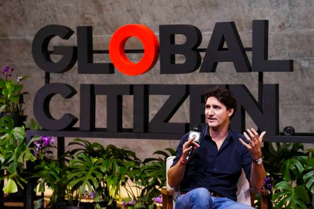News Themen der Woche KW46 News Bilder des Tages November 17, 2024, Rio De Janeiro, Brazil: Prime Minister Justin Trudeau takes part in a fireside chat with Michael Sheldrick, co-founder and Chief Policy, Impact and Government Affairs Officer at Global Citizen during a Global Citizen Now event on the sidelines of the G20 Summit in Rio de Janeiro, Brazil on Sunday, Nov. 17, 2024. Rio De Janeiro Brazil  - ZUMAc35_ 20241117_zaf_c35_021 Copyright: xSeanxKilpatrickx