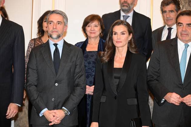 XLI edition of the Francisco Cerecedo Journalism Award Queen Letizia with Carlos Franganillo who receives the Francisco Cerecedo Journalism Award, November 18, 2024, in Madrid Spain NOVEMBER 18, 2024 José Espana  Copyright: xJosÃ xOlivax 6349507