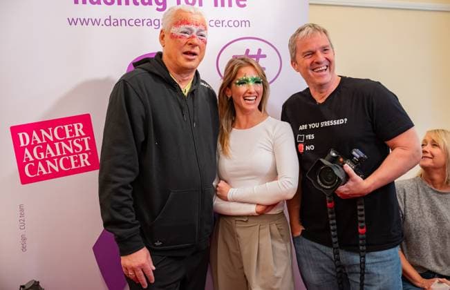 20241119 Fotoshooting mit Manfred Baumann fuer den DAC Kalender WIEN, OESTERREICH - 19. NOVEMBER: Ehemaliger Fussballspieler und SC Wiener Viktoria Trainer Toni Polster, Moderatorin, Influencerin und Model Michelle Pippan und Starfotograf vor dem Fotoshooting fuer die 14. Auflage des Dancer Against Cancer - DAC Charity-Fotokalenders 2025-2026 unter dem Thema -Superhelden- mit Starfotograf Manfred Baumann im Hotel Kaiserhof am 19. November 2024 in Wien, Oesterreich. 241119_SEPA_17_030 Copyright: xIsabellexOuvrardx SEPAxMedia