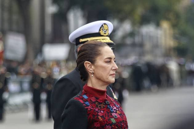 MexicoÃ¢â‚¬â ¢s President Claudia Sheinbaum Pardo attending a ceremony for the commemoration of the 114th anniversary of the Mexican Revolution at main square Zocalo. on November 20, 2024 in Mexico City, Mexico. Mexico City Mexico - ZUMAe321 20241120_zia_e321_078 Copyright: xCarlosxSantiagox