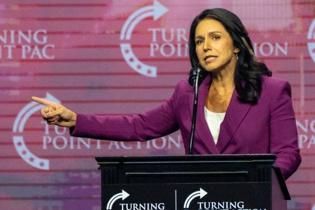 Trump nominees in USA Tulsi Gabbard speaks during a Turning Point Action rally in support of former President Donald Trump in Duluth. Duluth United States Copyright: xJenxGolbeckx xSOPAxImagesx _5AB1771